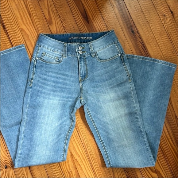 Boston Proper Denim - Boston Proper light wash boot cut jeans